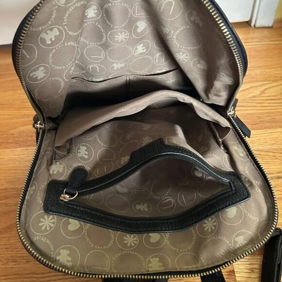 Medium Black Vegan Leather Backpack - Picture 1 of 5